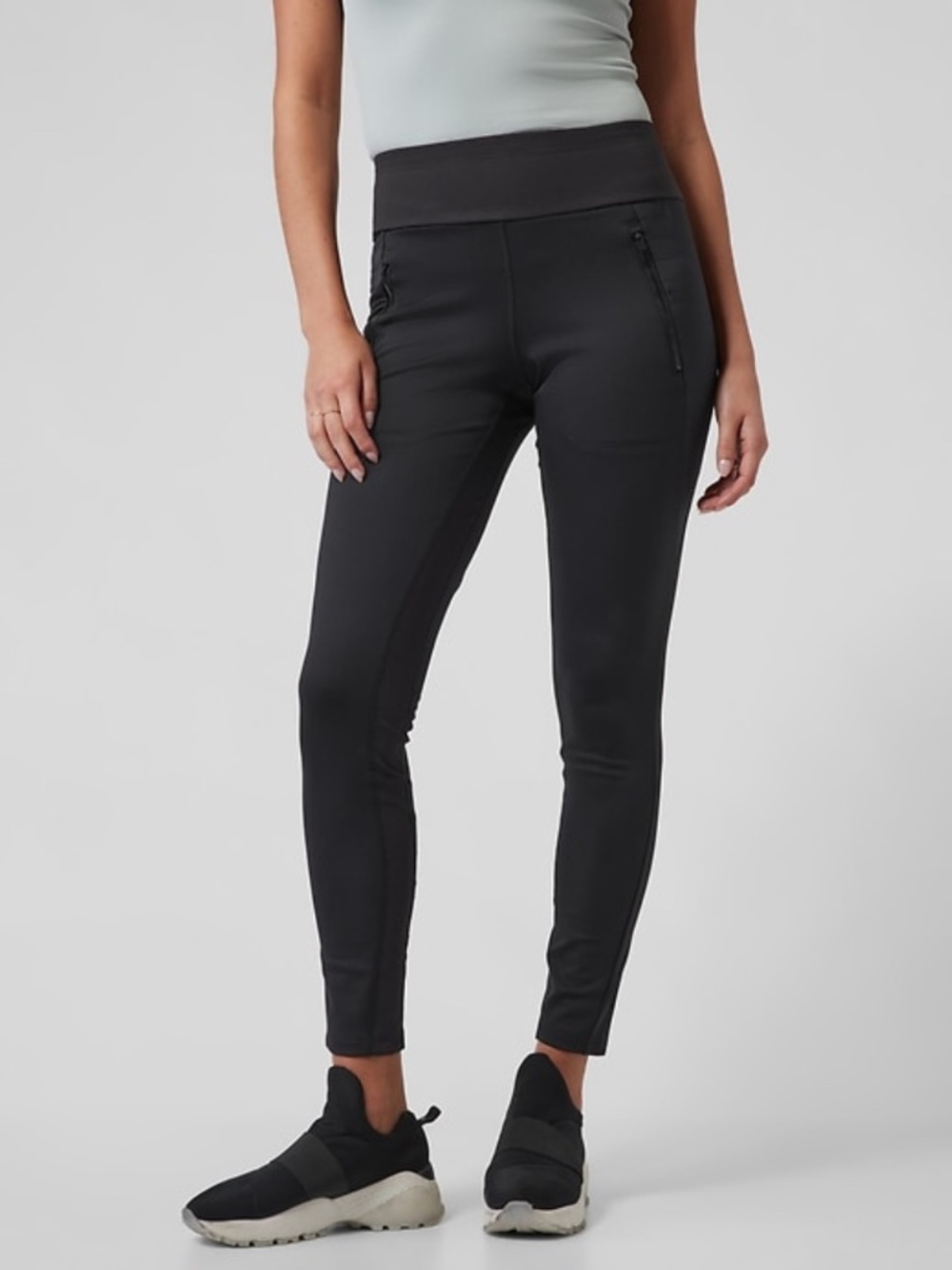 Athleta Peak Hybrid Fleece Tight Black Small